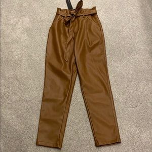 Womens faux leather pants